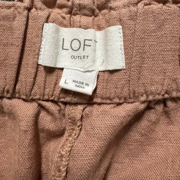 44. LOFT Factory Linen Blend Shorts Size Large GUC - Picture 6 of 7